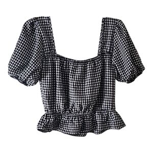 Sienna Sky Buffalo Check Crop Top – Medium